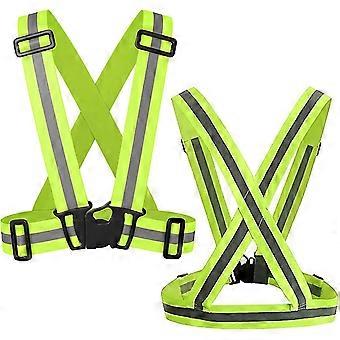 Adjustable 360 Visible Reflective Safety Vest for Men and Women Running Jogging Cycling Motorcycle [XR]