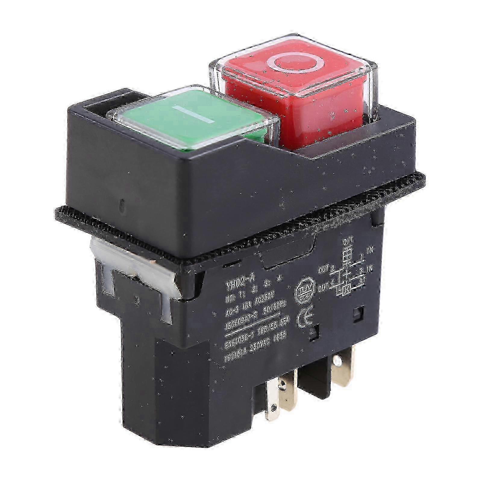 IP55 Waterproof Switch for Electrical Enclosures, 28A Explosion-Proof Magnetic Push Button, 220V