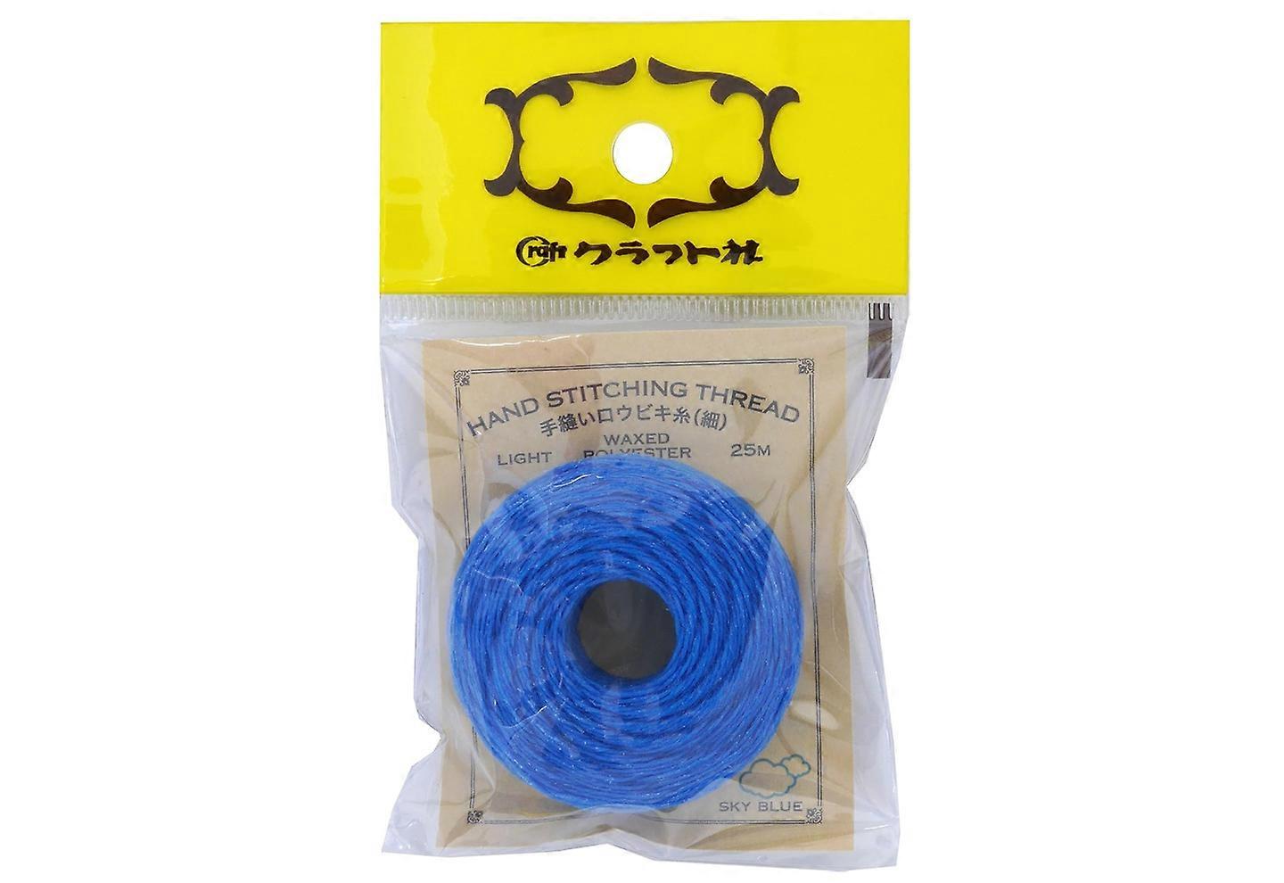Craft Sha Leathercraft Waxed Polyester Stitching Leather Thread Sky Blue 25m