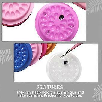 False Eyelashes Glue Holder Transparent Flower Shape False Lash Glue Holder Tray