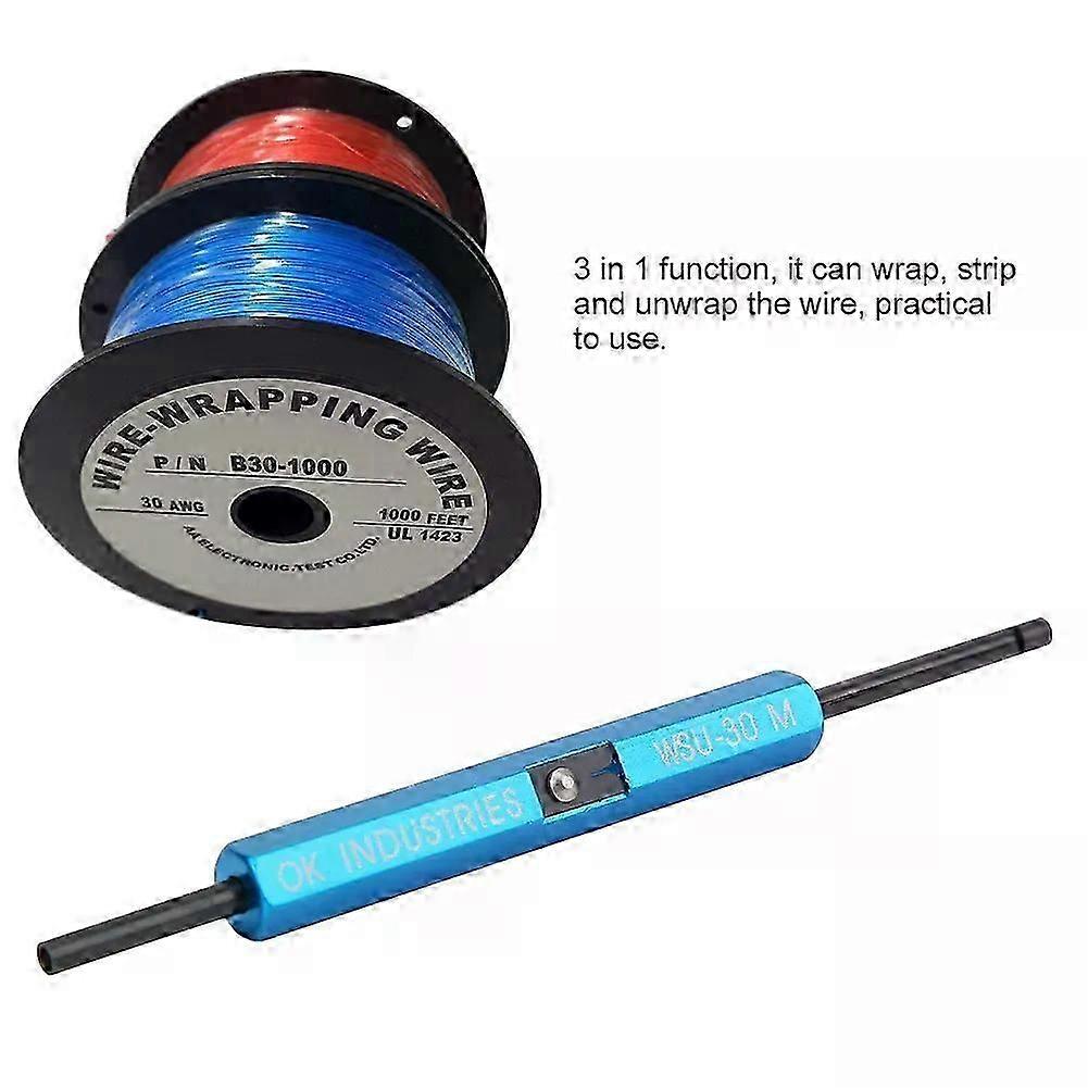 Wire Wrap Tool 3in1 Function Single Stranded Wire Wrap Strip Unwrap Hand Tool for AWG 30 Wire