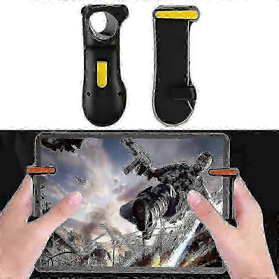 One-Button Burst Shooting Game Handle Controller for Tablet PC - Easy Clean, 1 Pair