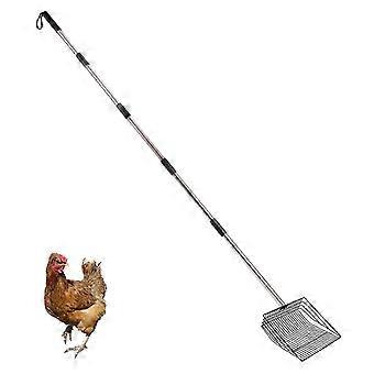 Adjustable Extended Handle Poultry Waste Shovel Resistant Metal Design for Chicken Housing Maintenance Multicolor GF