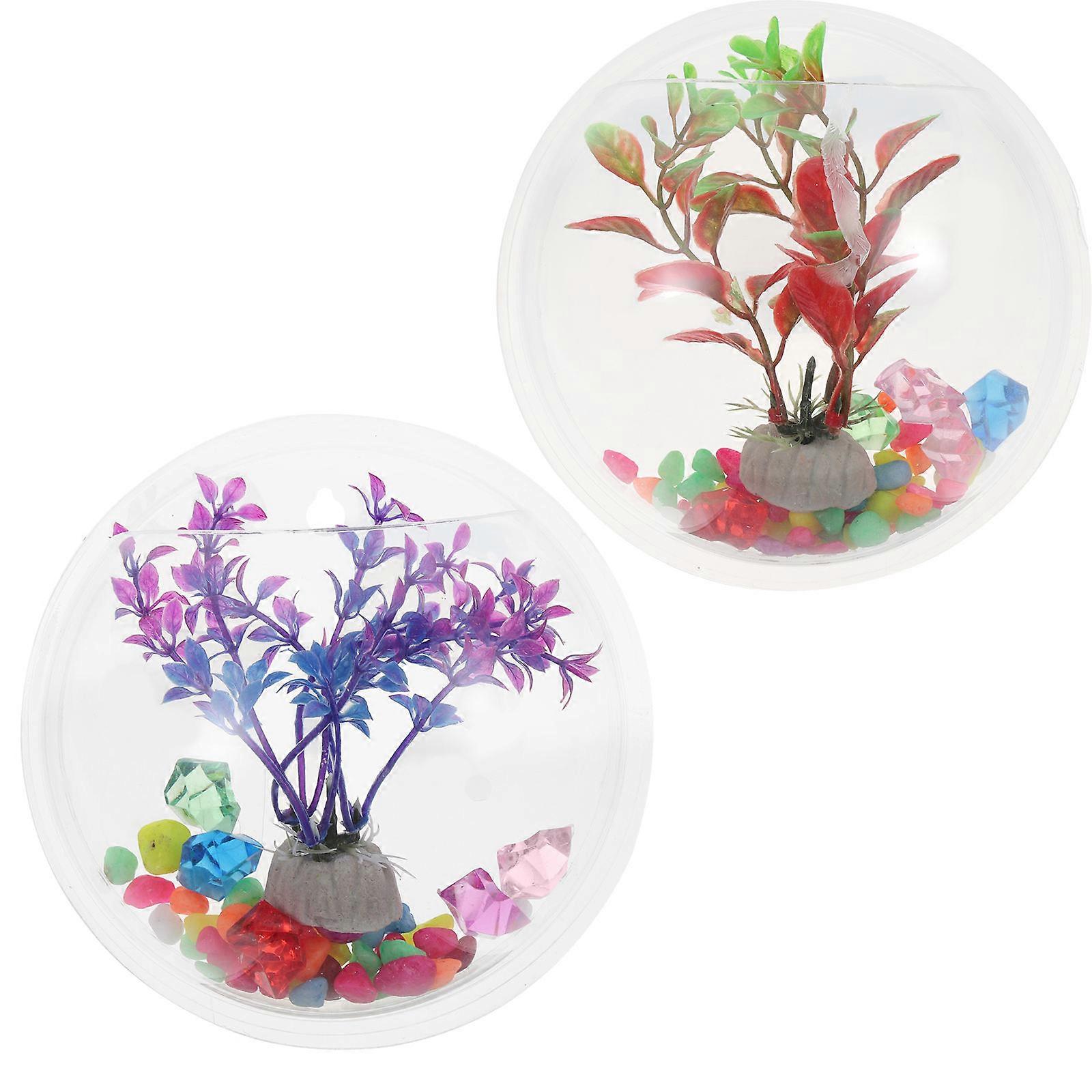 Creative Acrylic Fish Tank Wall Mounted for Fish Use Transparent