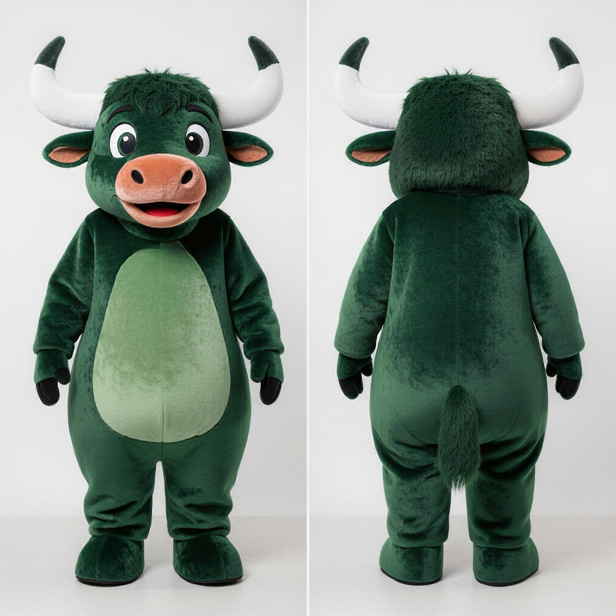 MASTICOT Forest Green Plush Yak Mascot