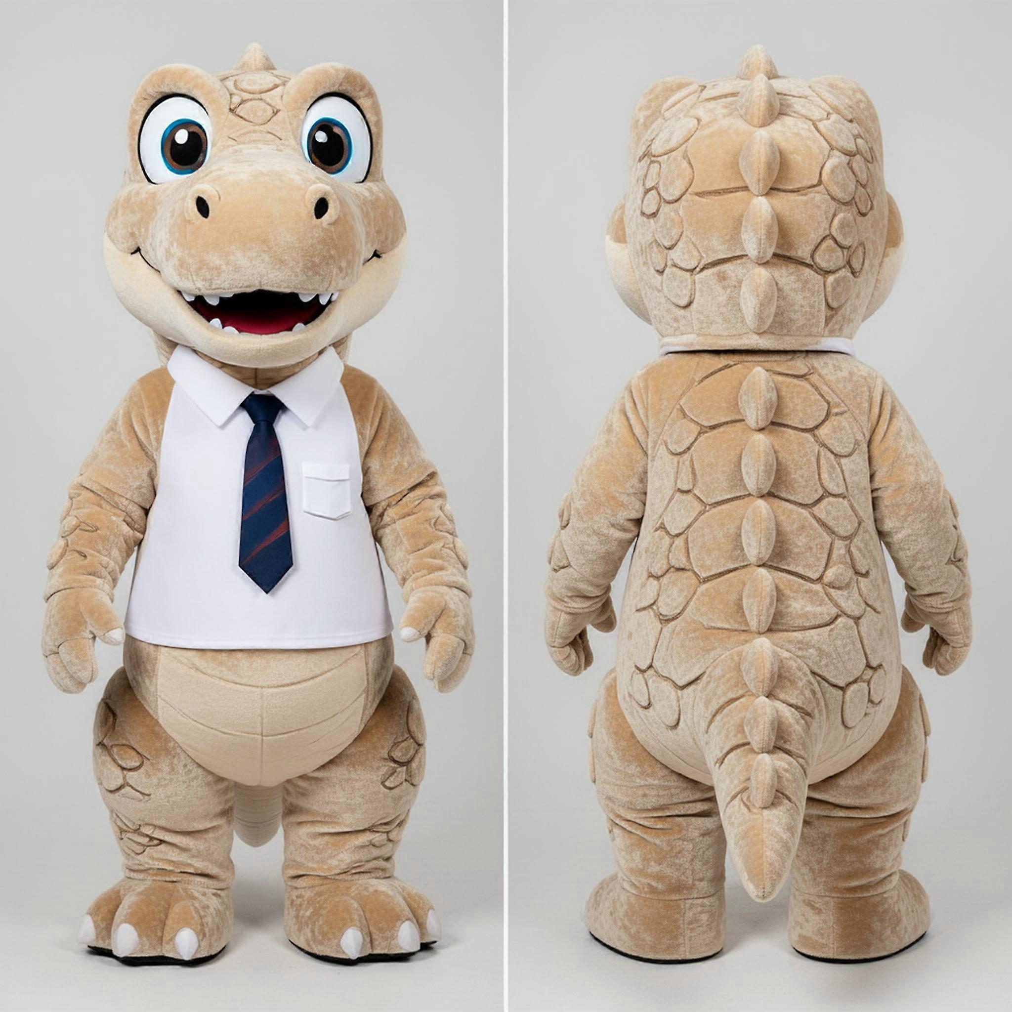 MASTICOT Beige Cartoon T Rex Mascot