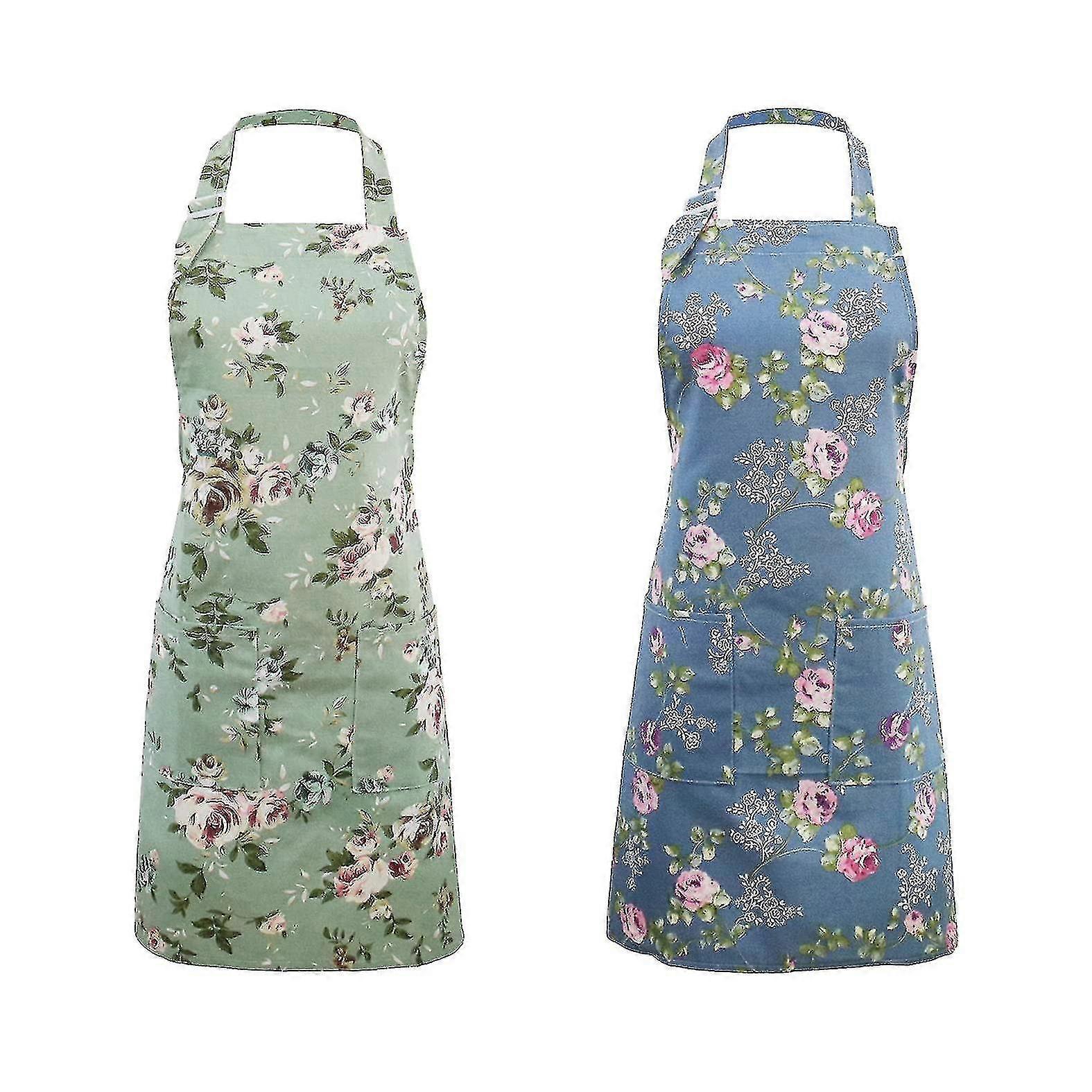 Vintage Rose Aprons 2 Pack Large Pockets