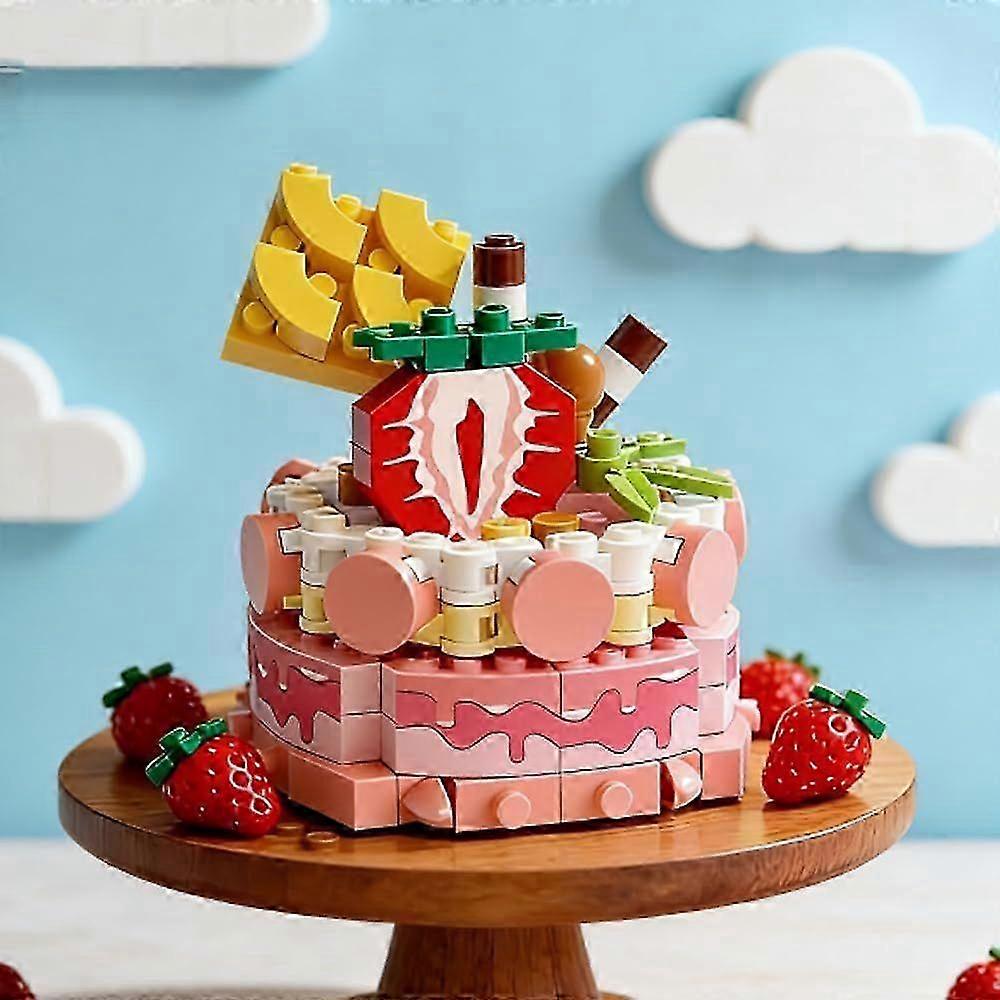 Cute Mini Strawberry Cake Tabletop Ornament