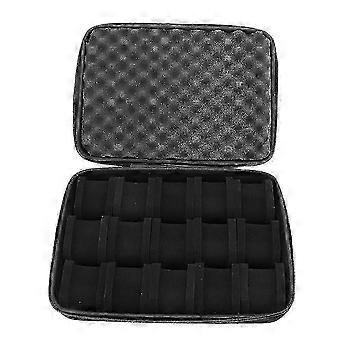 R9 15 Slots Hard Shell Watch Storage Organizer Case, Watch Carry Box Watch Box Holder Display Cabinet
