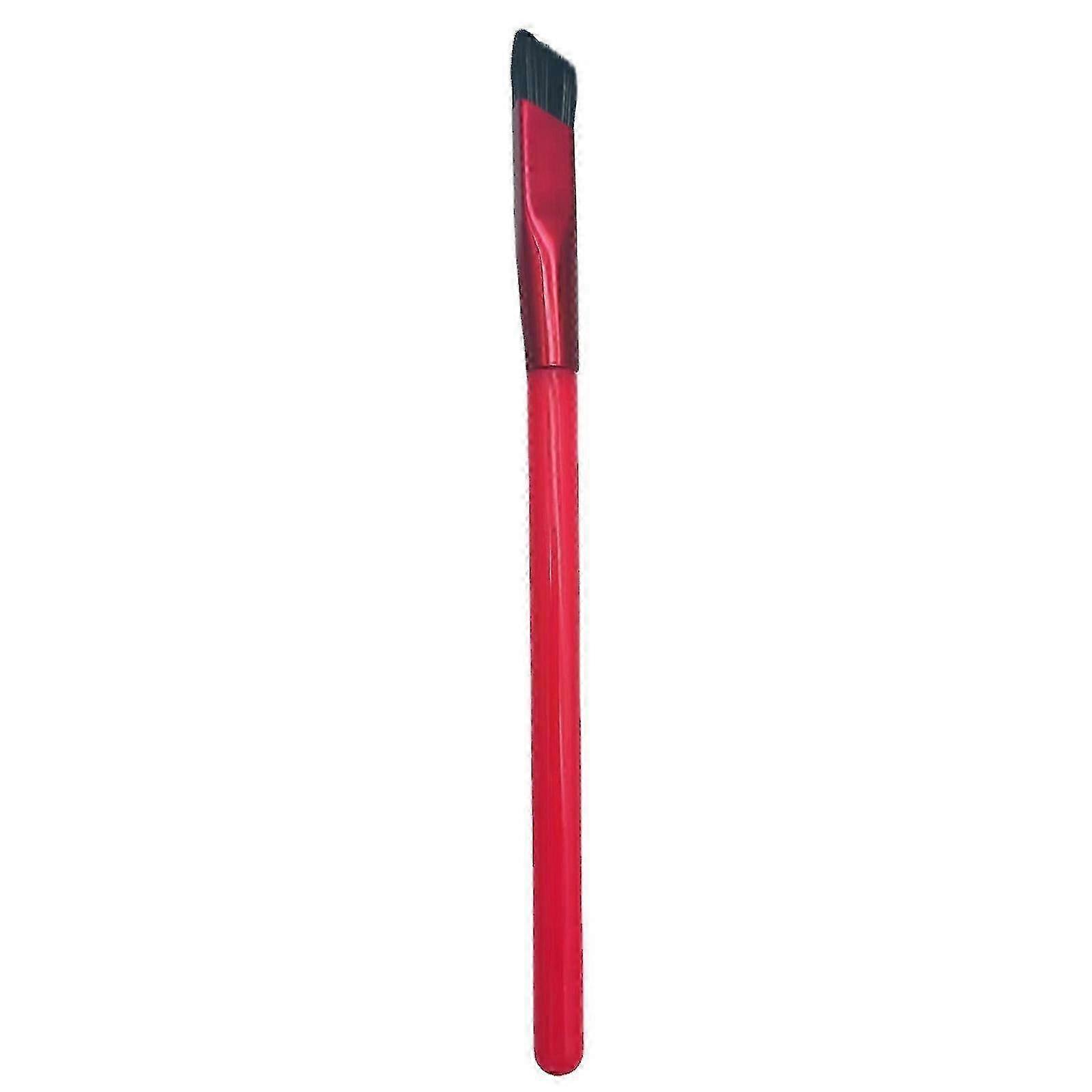 14.3cm Red Angled Nylon Eyeliner Brush, Multi-Function Eyebrow Makeup Tool
