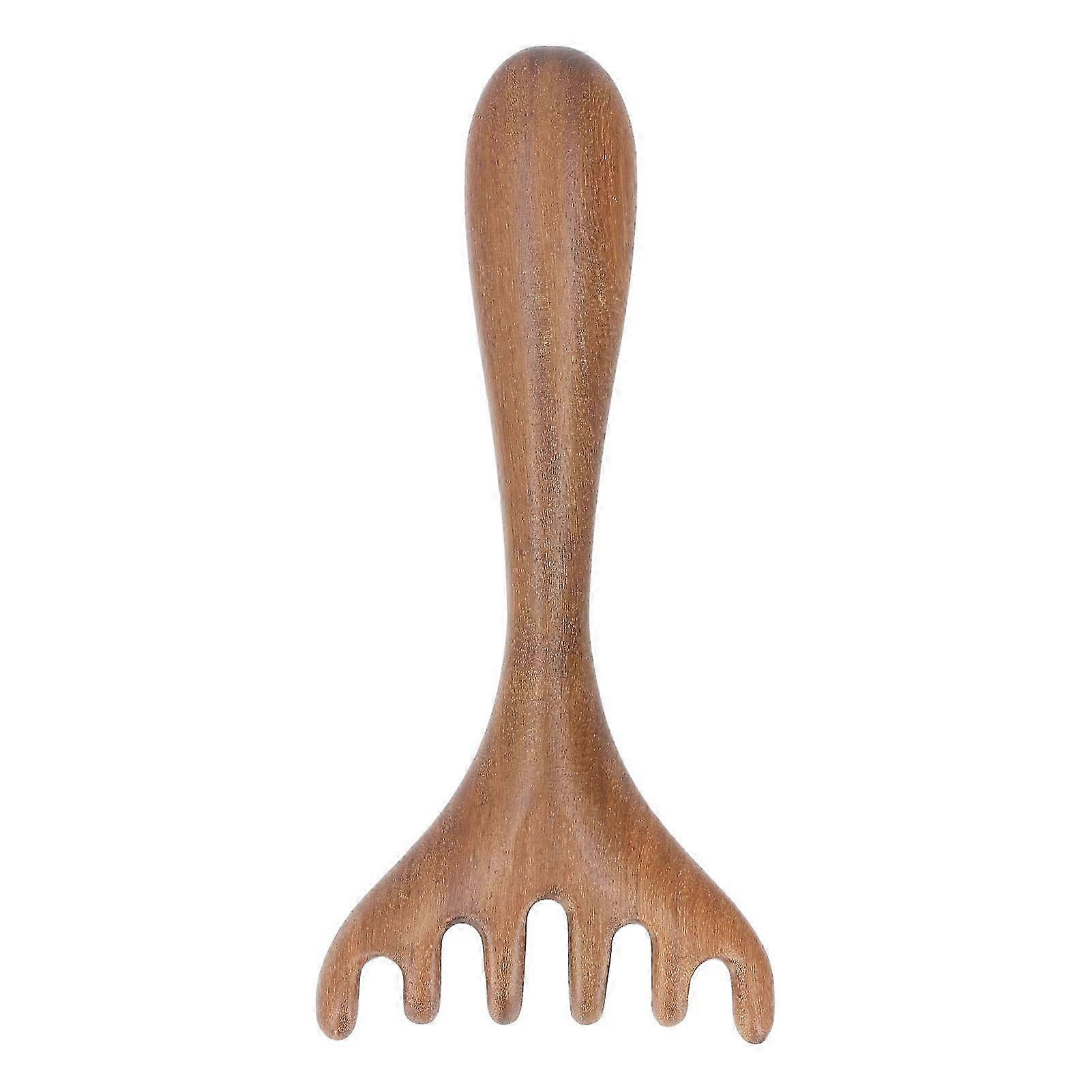 Ergonomic Wooden Head Massage Comb
