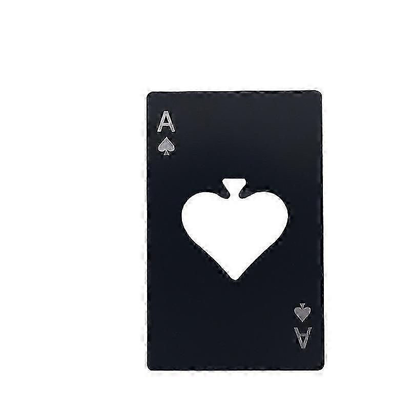 Flat Ace Spades Stainless Bottle Opener