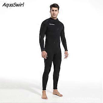 Mens 3mm Neoprene Wetsuit Full Suit Long Sleeve Front Zip Surfing Diving Swimming Warmth UV Protection