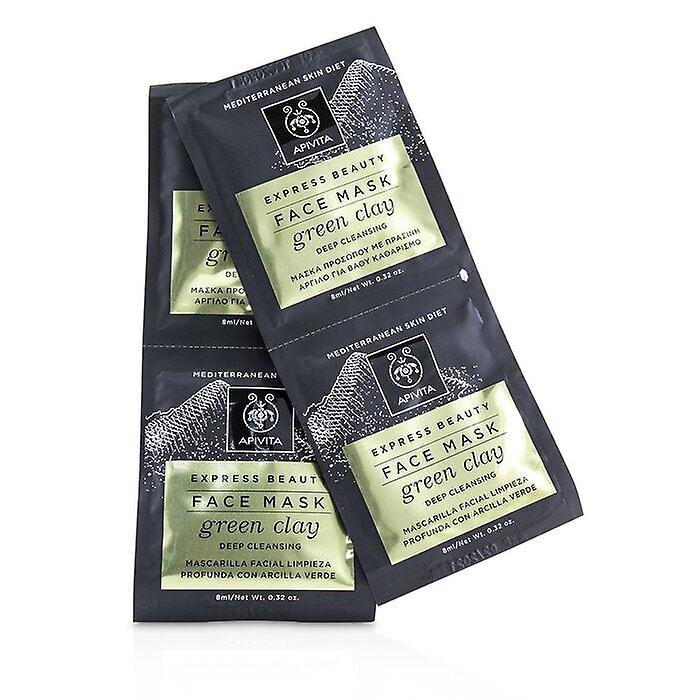 Apivita Express Beauty Face Mask With Green Clay (deep Cleansing) 6x(2x8ml)
