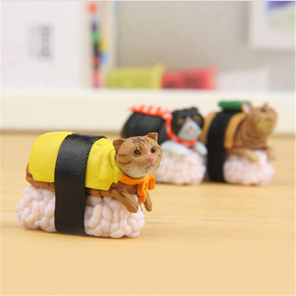 5 types de Sushi mignon Neko Cat Club Capsule Meow Mini Figure Kitty Collection Cadeau
