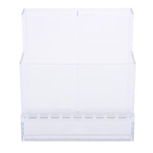 3xAcrylic Nail Drill Machine Nails Drill Bits Holder Stand Display Box Clear