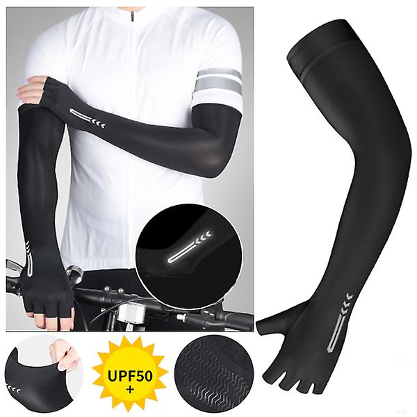 1pair Ice Breathable Quick Dry Running Sun Uv Protection Cycling Arm Sleeves