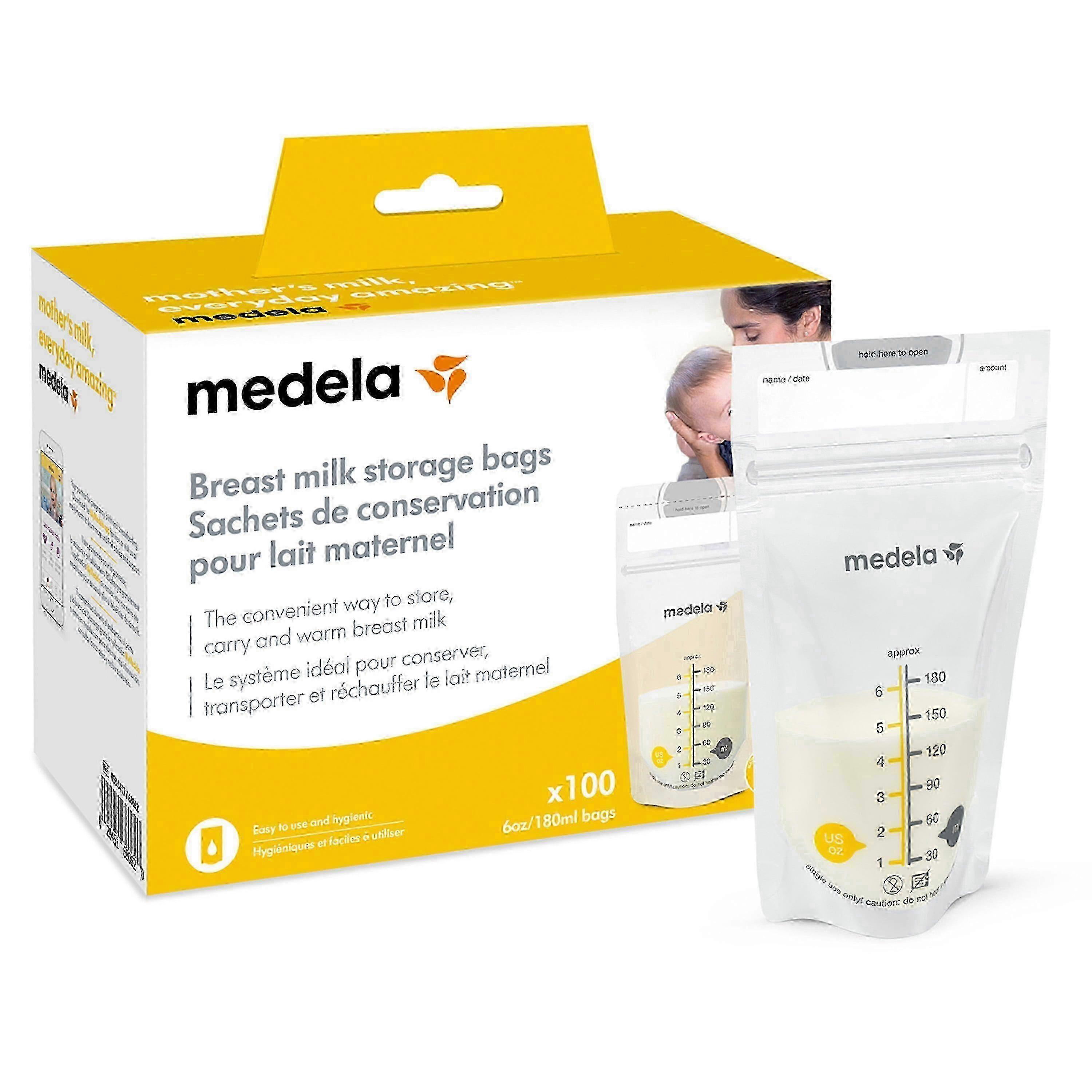 Medela Breast Milk Storage, 6 Oz Bags, 100 Ea