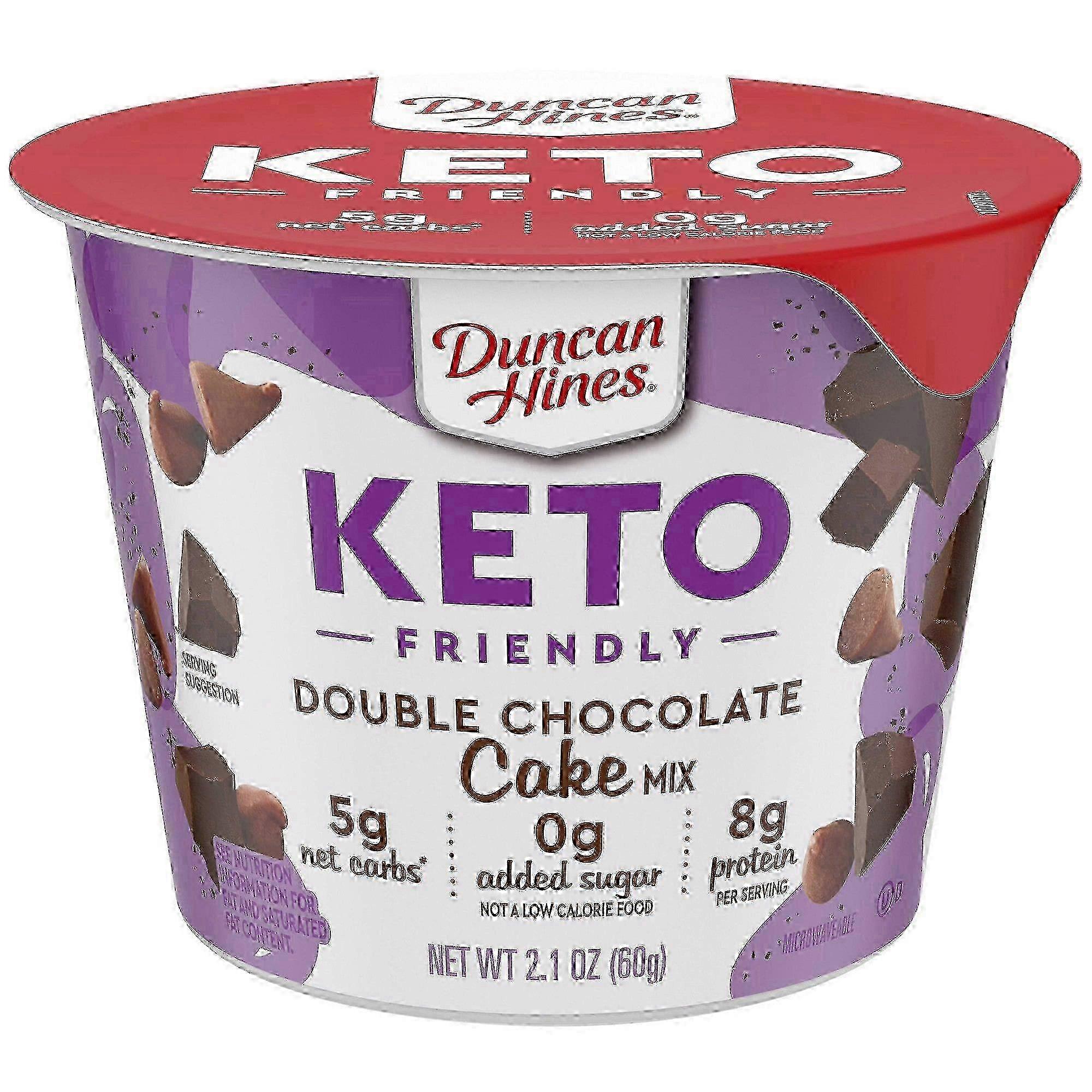 Duncan Hines Keto Friendly Double Chocolate Cake Cup, 2.1 Oz