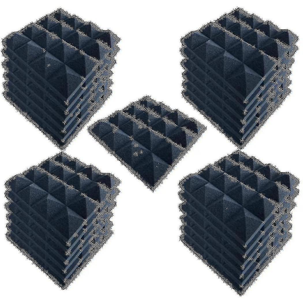 Acoustic Foam Soundproof Black 16 Pyramid Studio Protective Sponge