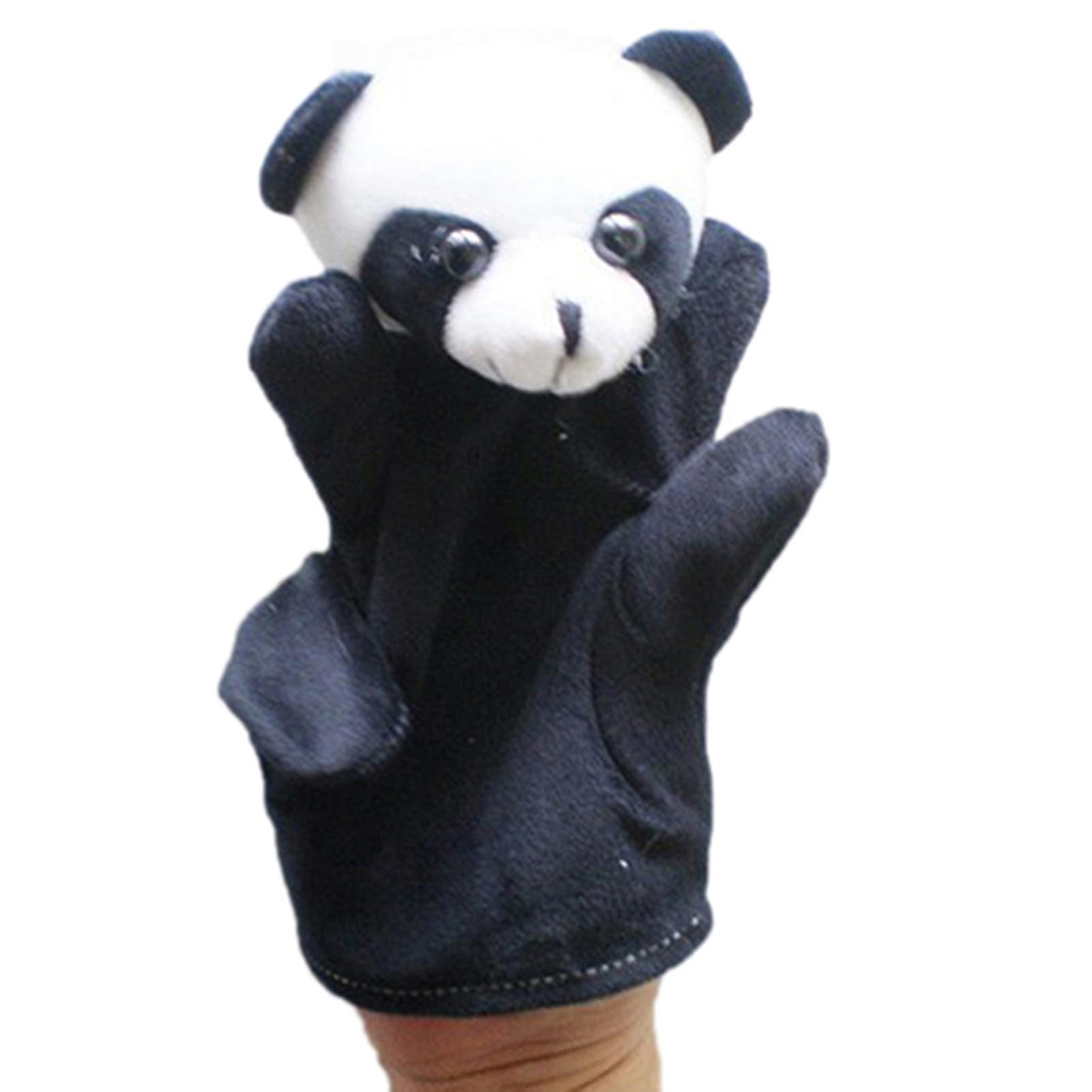Cute Cartoon Multi-color Panda Shape Hand Puppet Plush Toy For Kids