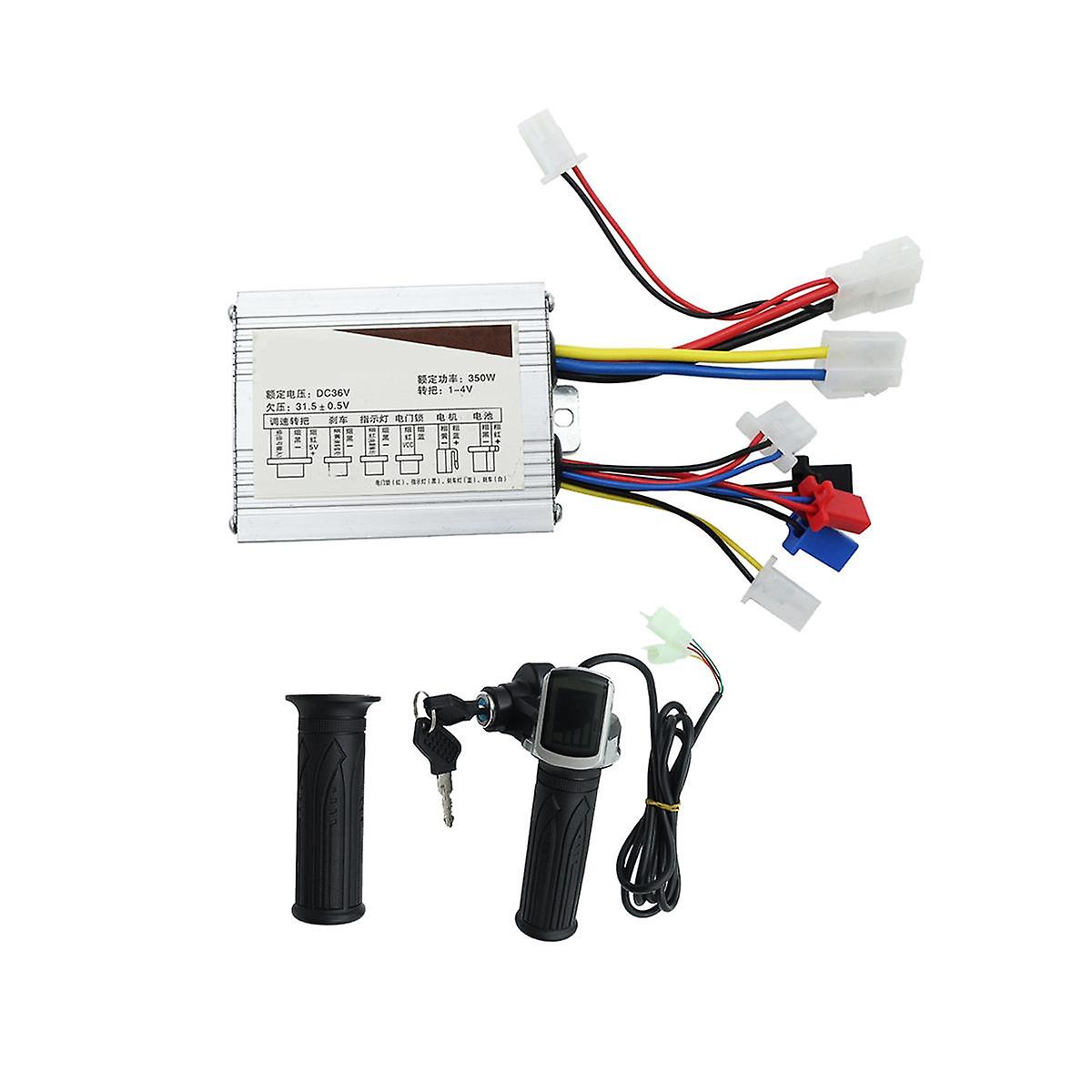 36V 350W Electric Scooter Brushed Controller Motor+Throttle Twist Grip Kit for E-Bike Electric Scoo