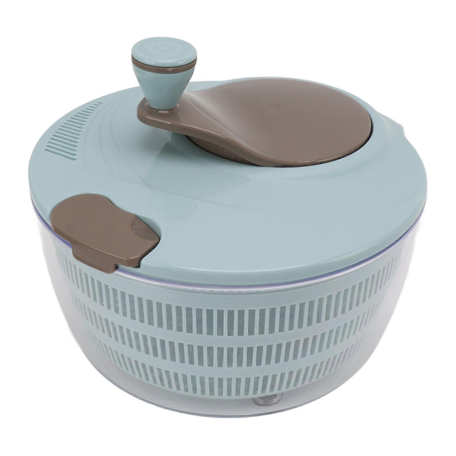 Salad Spinner Plastic Time Saving Fast Mixing Washable Rotatable Veggie Washer for Kitchen - Vegetable Dehydrator(Blue)