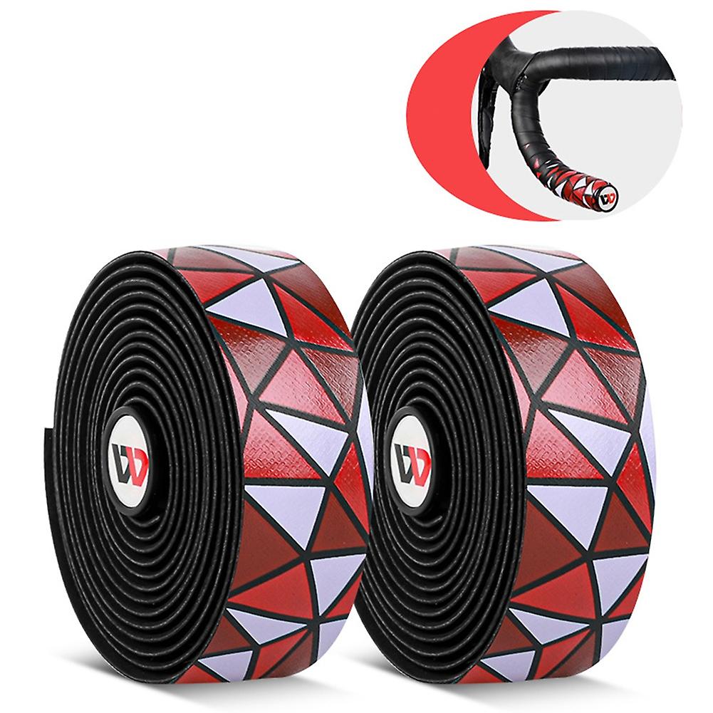 Anti-slip PU Handlebar Tape with Secure Grip for Bikes - Red and White