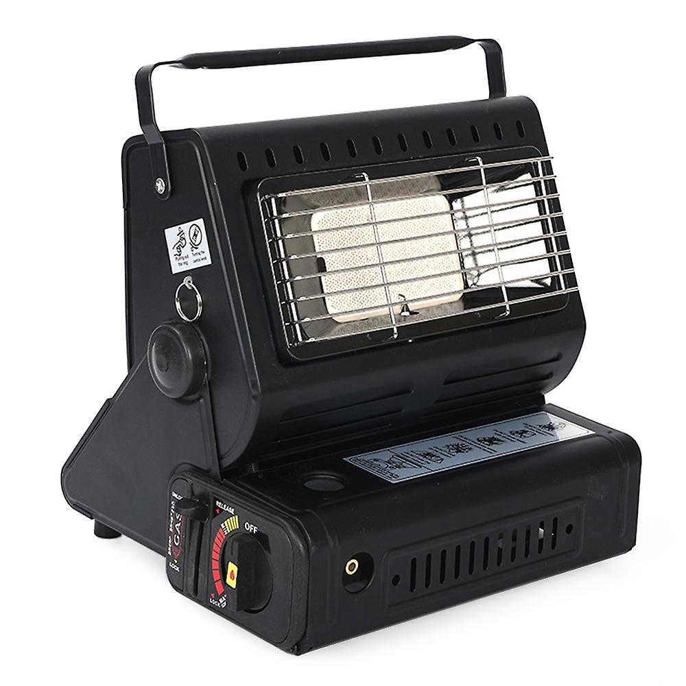 1300W Ceramic Gas Heater Gas Heater Outdoor Camping Fishing Burner Black