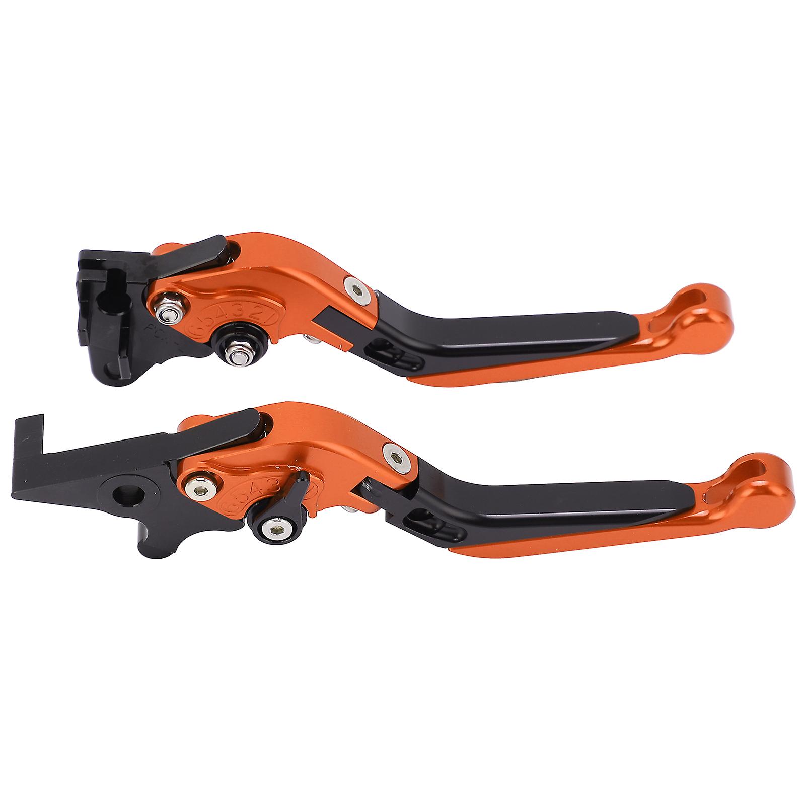 Paire de leviers de frein et d'embrayage pour moto, en alliage d'aluminium CNC, pour PCX 125/150 (version frein à tambour), toutes saisons, orange