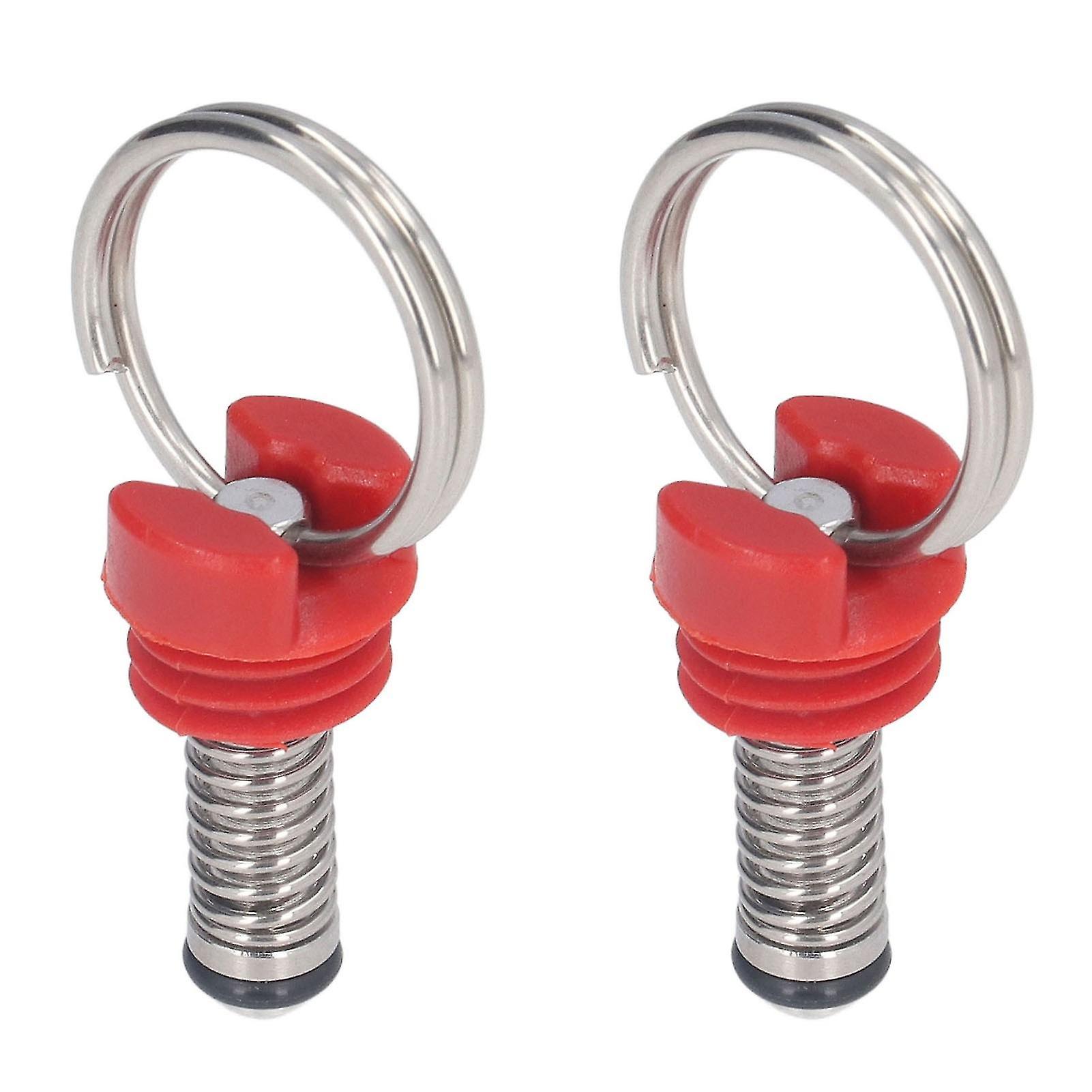 طقم ملحقات من قطعتين من صمام تخفيف ضغط البراميل وقفل كروي وغطاء على شكل كورنيليوس للسلامة باللون الأحمر