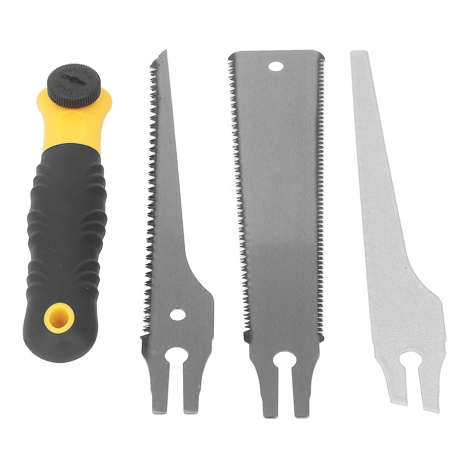 Fyearfly Multifunctional Drywall Saw, Portable Hand Saw with Replaceable Blade Double Edge Woodworking Tool Saw for Cutting and Trimming