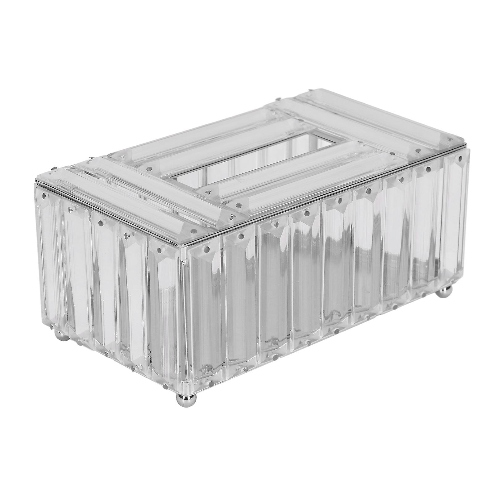 Tissues Box Gold Plating Process Fine Workmanship Simple Fashion Multi Purpose Tissue Storage BoxSilver