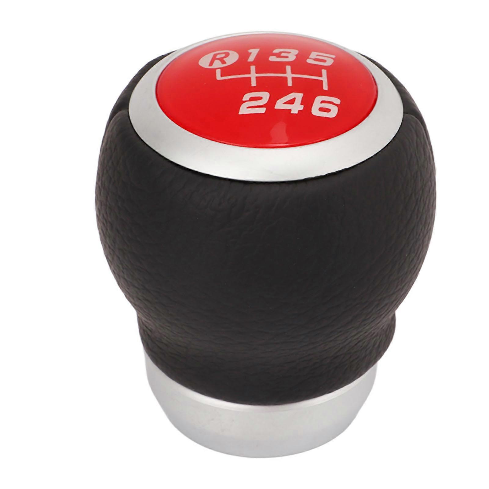 6 Speed Car Gear Shift Knob Head Automatic Gear Shift Handle Replacement for Subaru Red