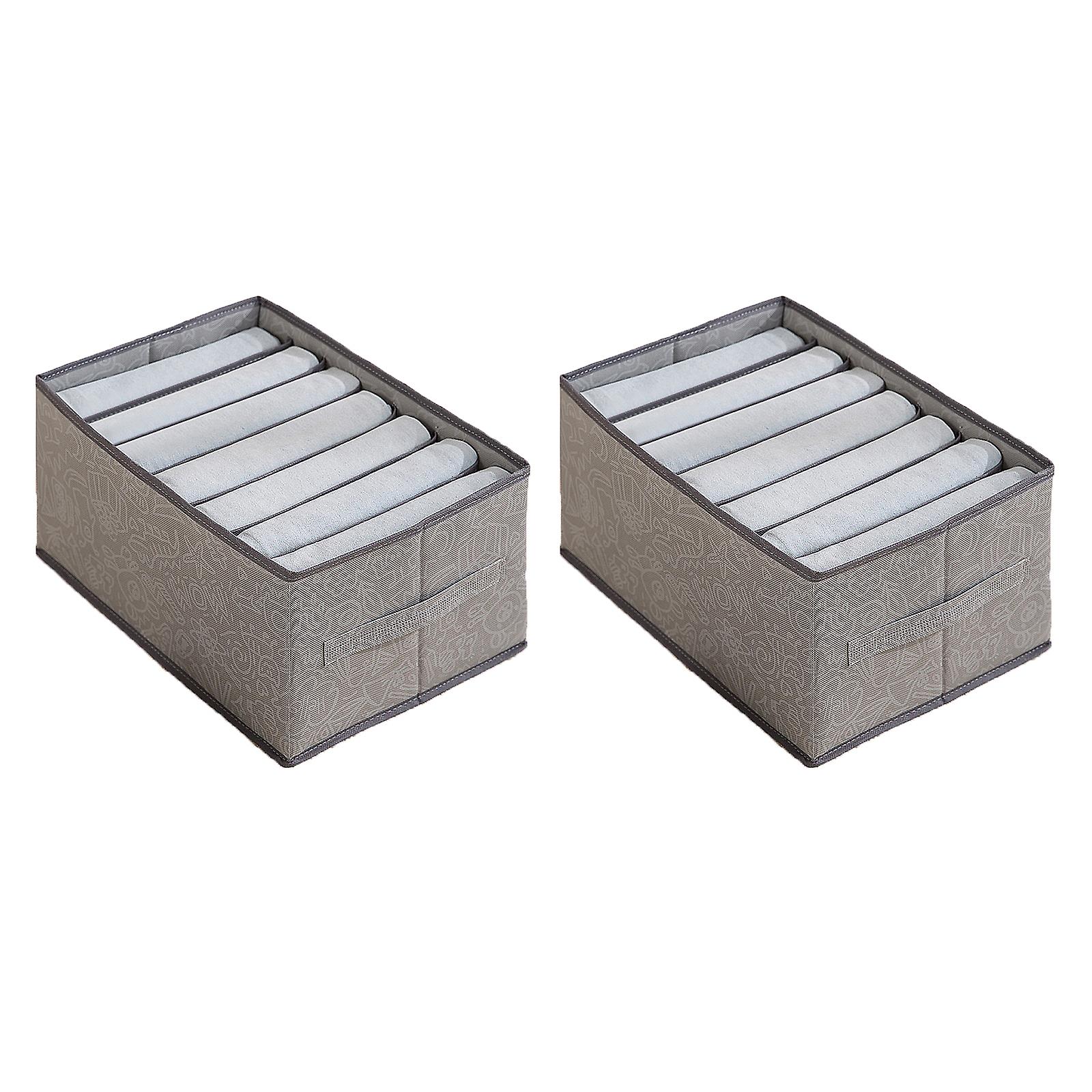 100% New,7 Compartments Wardrobe Drawer Units Organizer Clothes Closet Stackable Storage Boxes