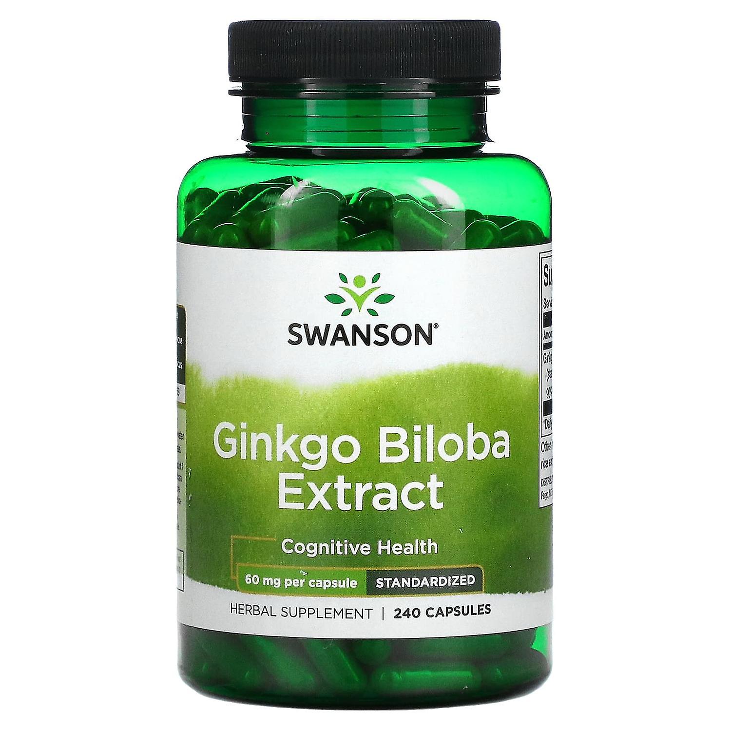 Swanson, Ginkgo Biloba Extract, 60 mg, 240 Capsules