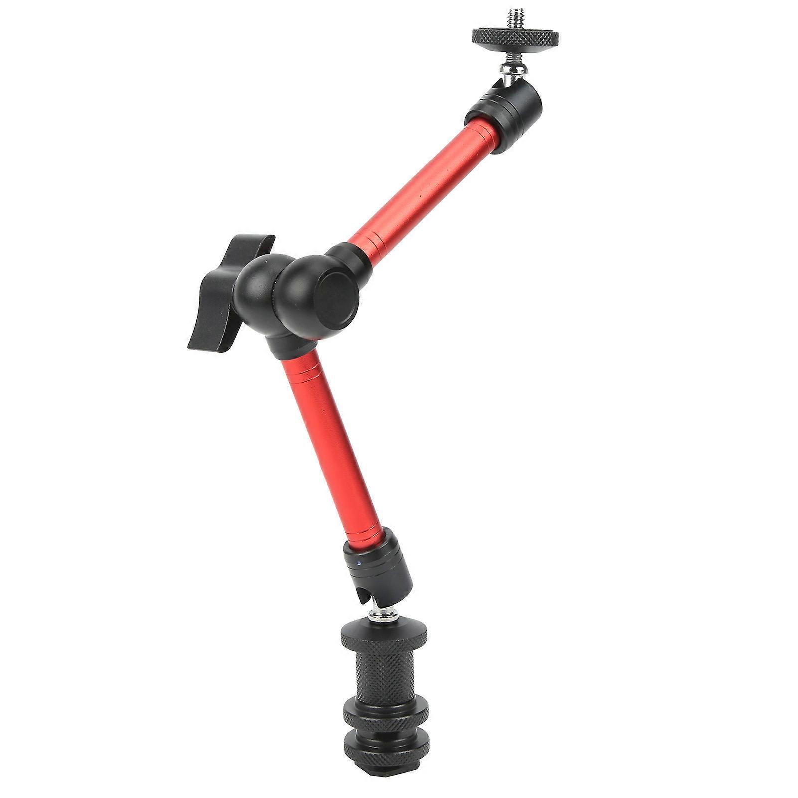 11in Red Adjustable Universal Arm Base Holder Stand with 1/4in Screw