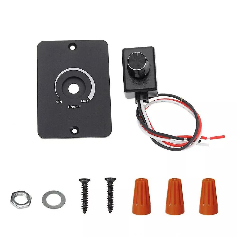 12V PWM Dimmer Switch 0-100% Rotary Control No Flicker Low Heat Aluminum Housing For RVs Campers Boats