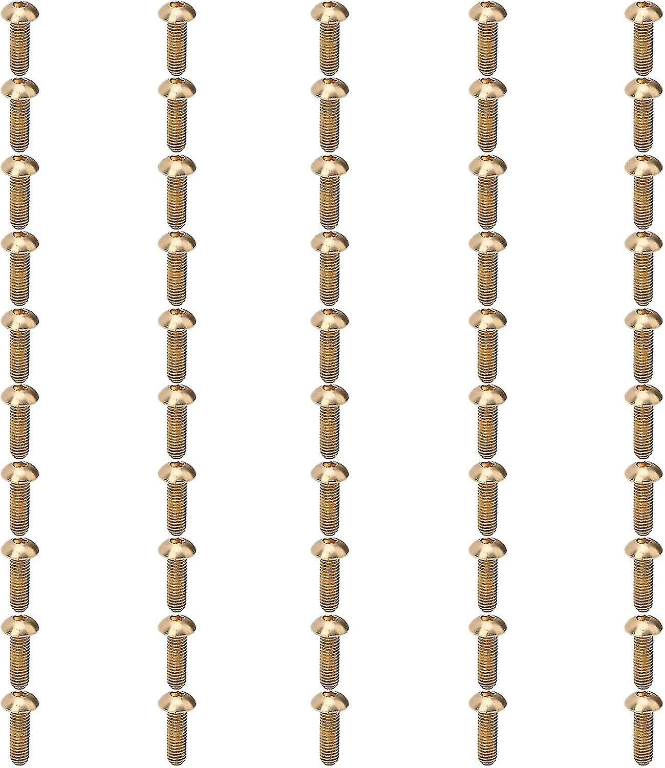 M5 Round Hex Socket Copper Countersunk Screws - 50pcs