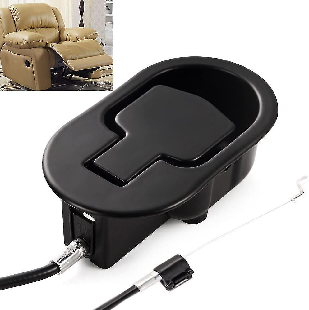 Recliner Spare Parts - Universal Black Metal Pull Recliner Handle With Cable - Fits And Large Reclin