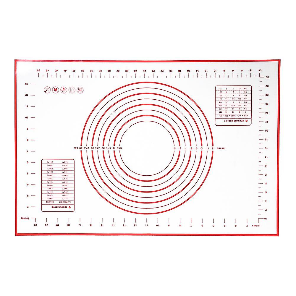 Silicone Nonstick Baking Mat for Household Kitchen - Rolling Dough Pad, Cake Pastry Cooking Tools (Red)