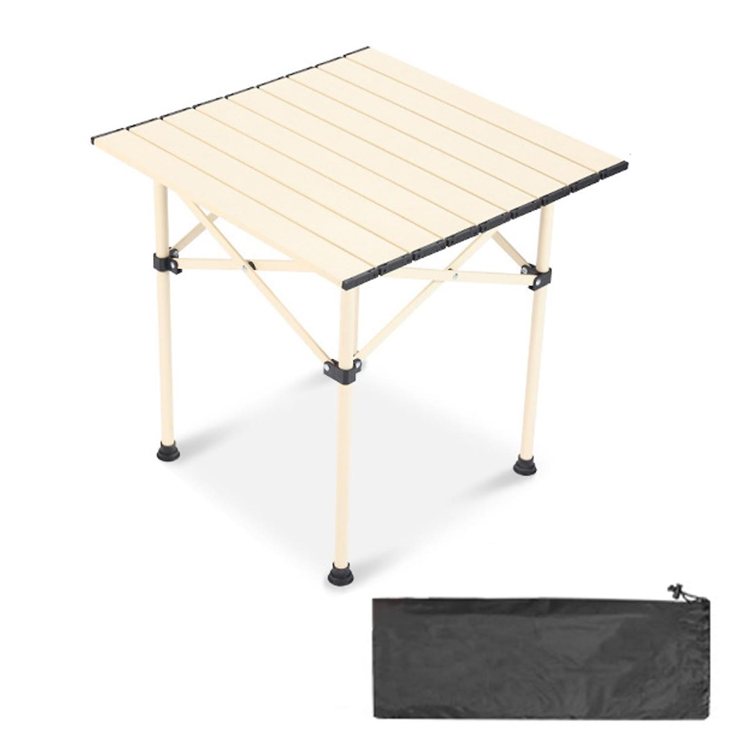 Folding camping table carbon steel roller camping table with carrying bag suitable for outdoor picni