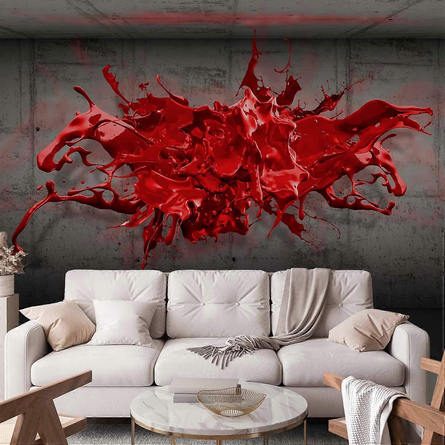 Falfestmény - vörös tintafolt