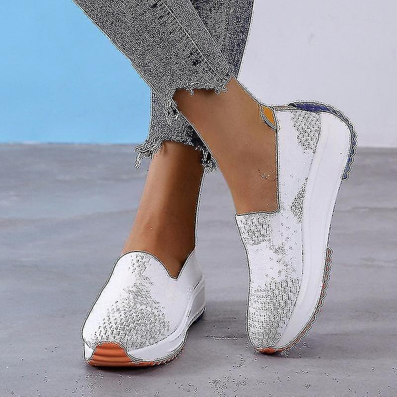 Scarpe comode da donna - Bianco-ylmyFit