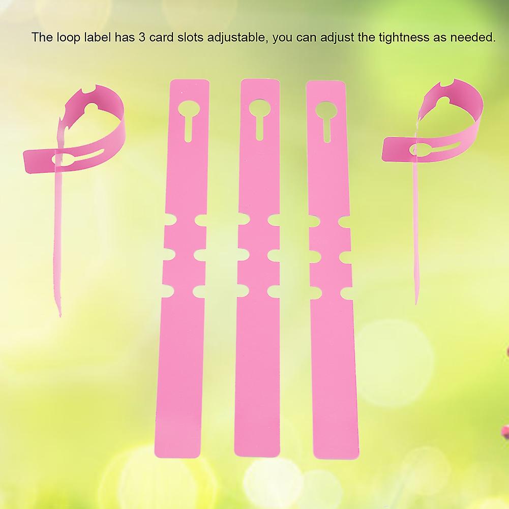 100 Pcs Plastic Decorative Nursery Garden Lawn Labels Pink