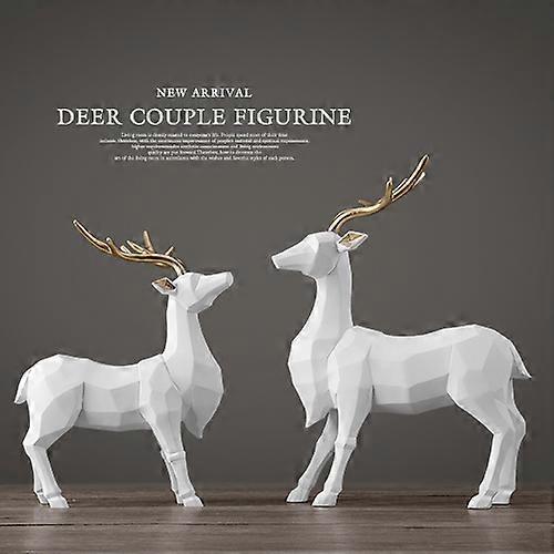 צלמית פולירזין קישוט פסל בעלי חיים סלון קישוטים פיסול יצירתי שרף צבי מלאכה מתנה לעיצוב הבית