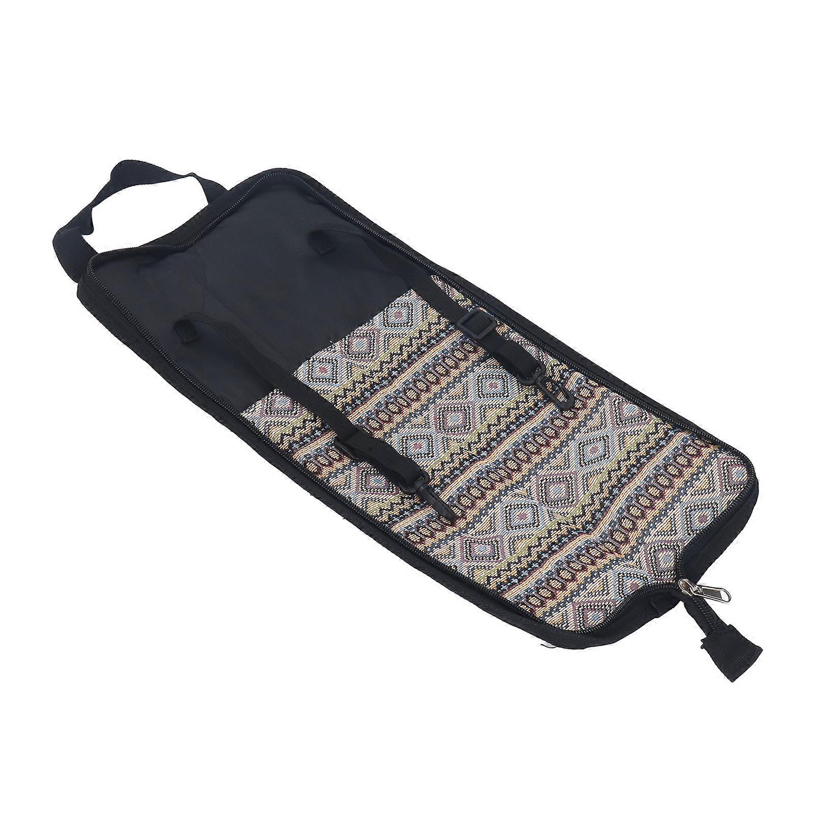 Drum Stick Bag Waterproof Large Capacity Breathable Portable Hanging Drumstick Storage Case with Hooks Inside