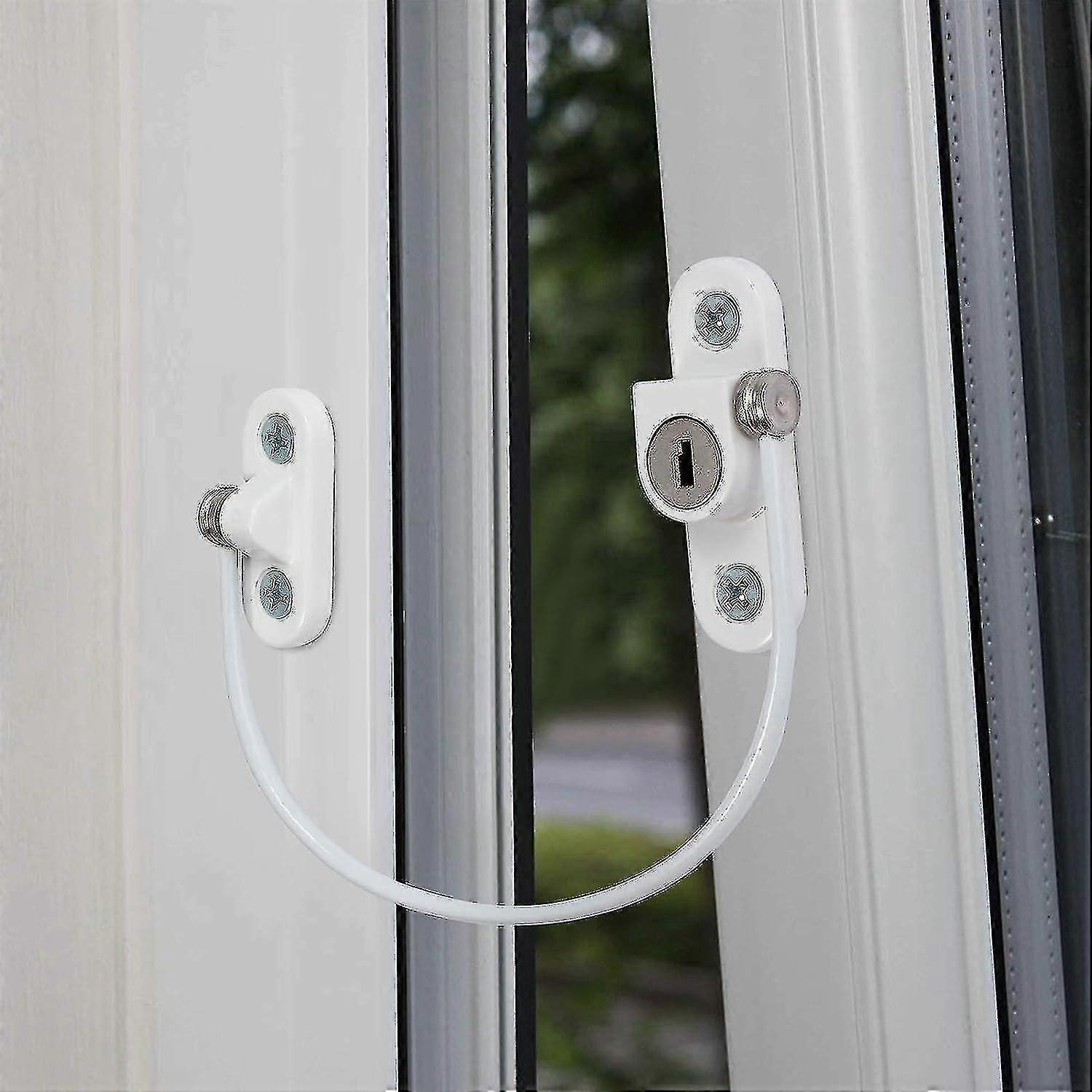 2pcs Opening Limiter For Windows And Doors Pvc Window Restrictor With Child Safety Lock With Key Screw