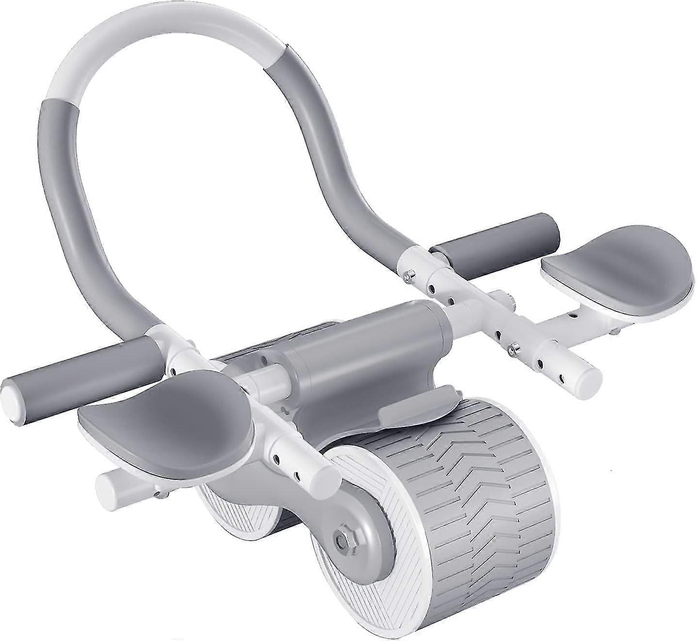 自動リバウンド腹部ホイールアブローラーホイール、エルボーサポート付き4d abローラー、コアトレーナー用厚板abローラーホイール、フィットネス腹筋トレーナーローラーw