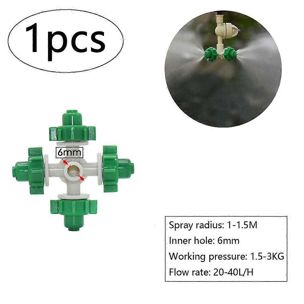 LBQ Anti Drip Misting Nozzle Water Mist Sprinkler Irrigation System 4/5/6/7 Way Adjustable Sprayer Kit For Greenhouse Humidification
